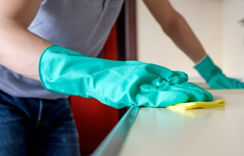 Professional carpet maintenance in a busy Colney Hatch workspace